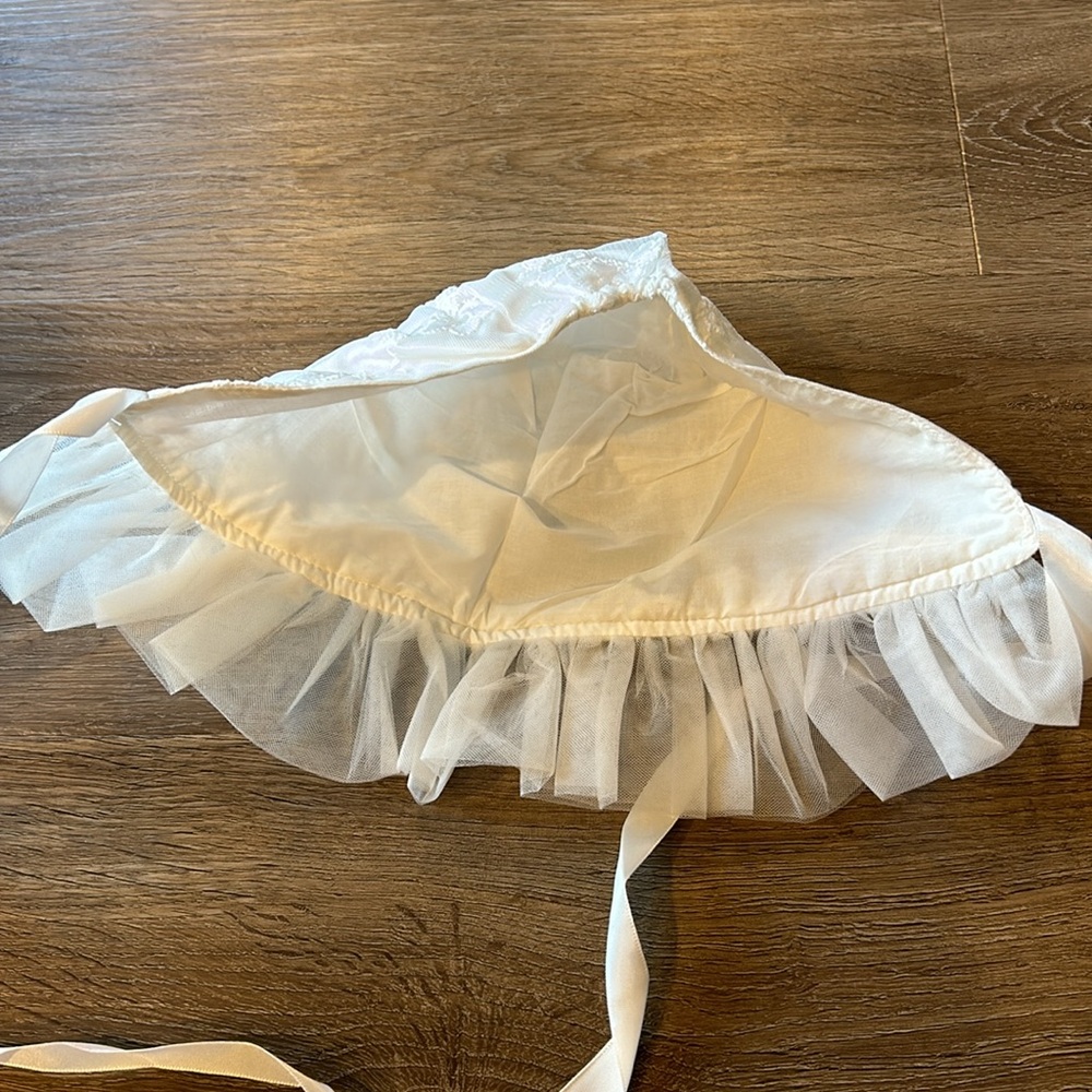 NWT baby girl baptism flower girl dress with bonnet - Picture 10 of 11